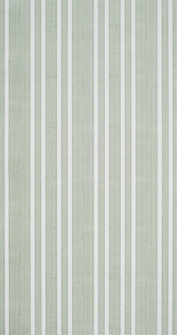 Helene Blanche Needlepoint Stripe Wallpaper, Green Earth