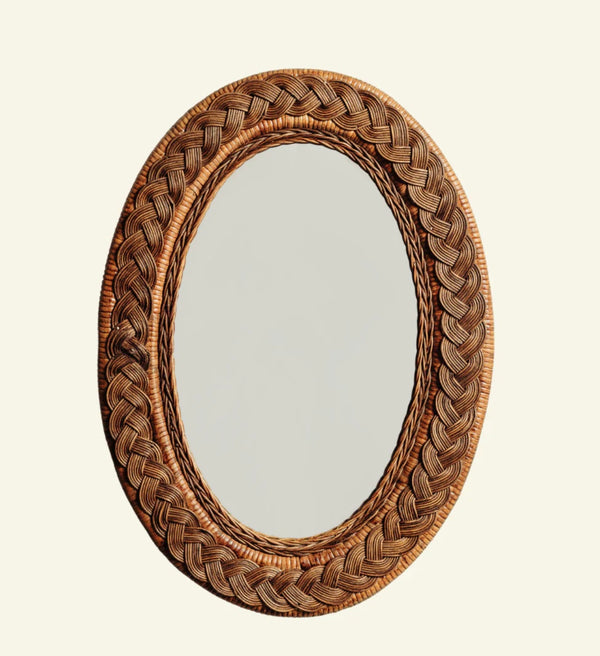 Serena Oval Rotting Speil stort