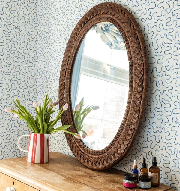 Serena Oval Rotting Speil stort