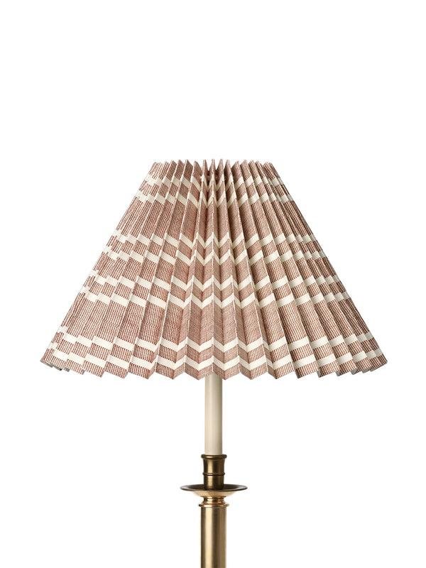Needlepoint Stripe Lampshade, Charcoal by Helene Blanche 30cm
