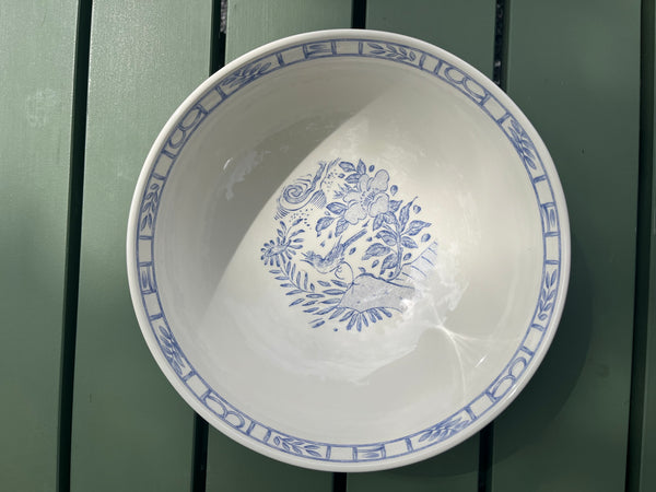 Gien Oiseau Bleu, Serving dish