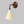 Vegglampe messing og glanset skjerm