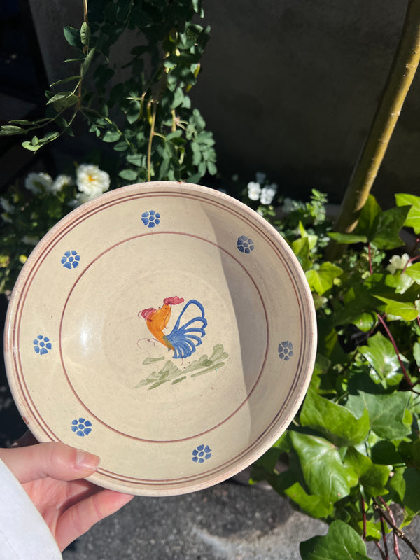 Vintage Bowl from Puglia with Rooster