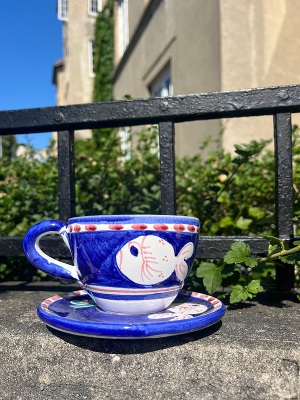 Amalfi Tableware, Blue Fish