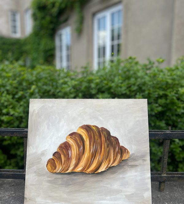 Croissant Oil Painting Original