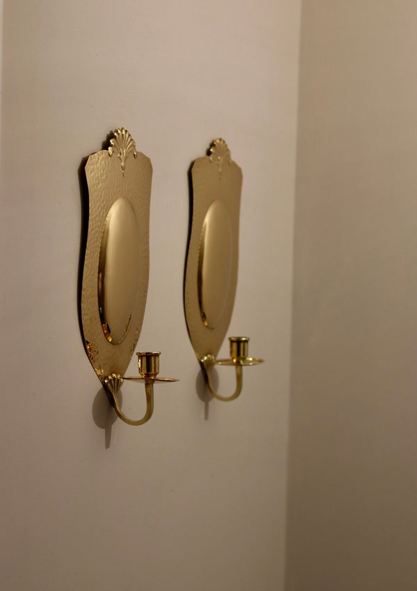 Pair of Brass Sconces