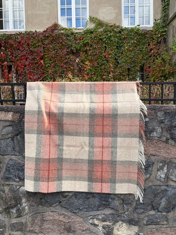 Tartan ullpledd, korall