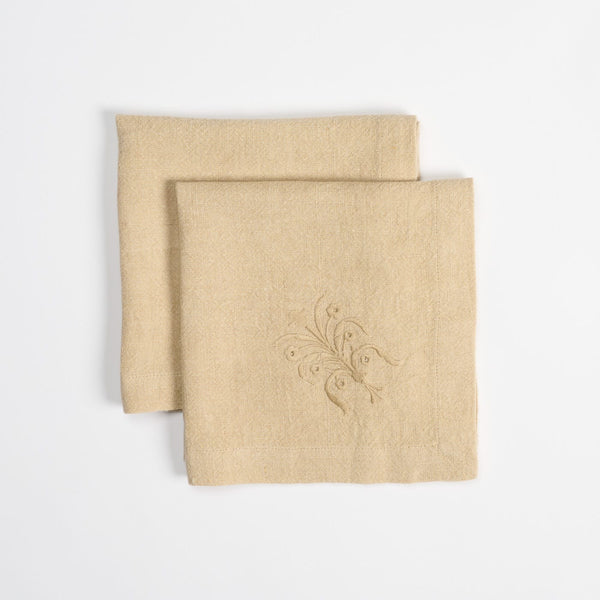 Cappelen dimyr floral  lin serviett, Beige