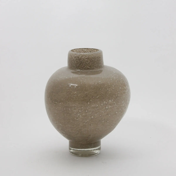 Mouth blown Vase Taupe