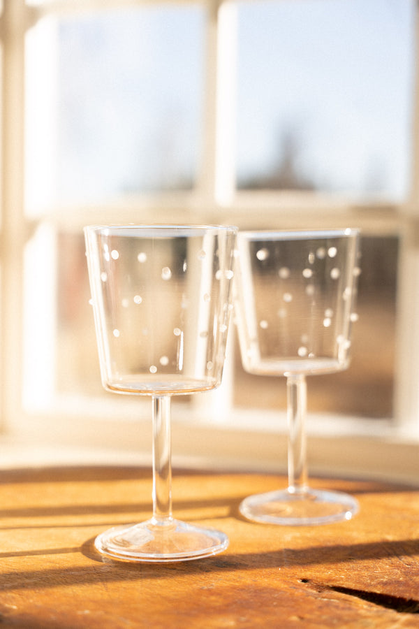 Venezia vinglass med prikker