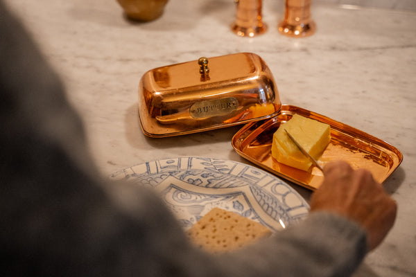 Smørklokke kobber og messing