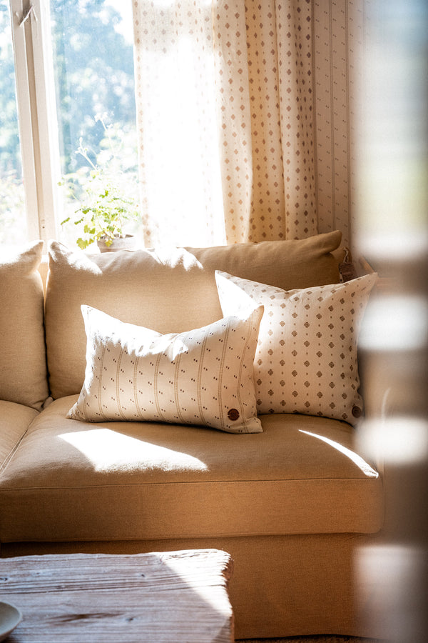 Helene Blanche cushion, Polka Stripe Rouge 40x60