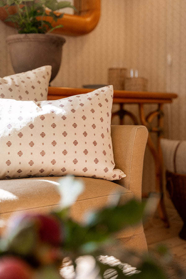 Helene Blanche cushion, Polka Stripe Rouge 40x60