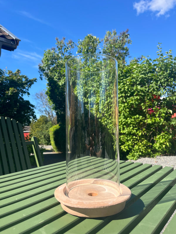 Lysestake terracotta/glass