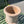 Terracotta krukke med fat