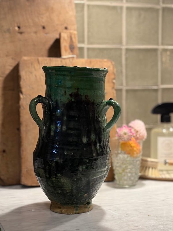 Tamegroute keramisk vase,grønn