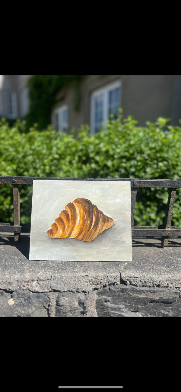 Croissant Oil Painting Original