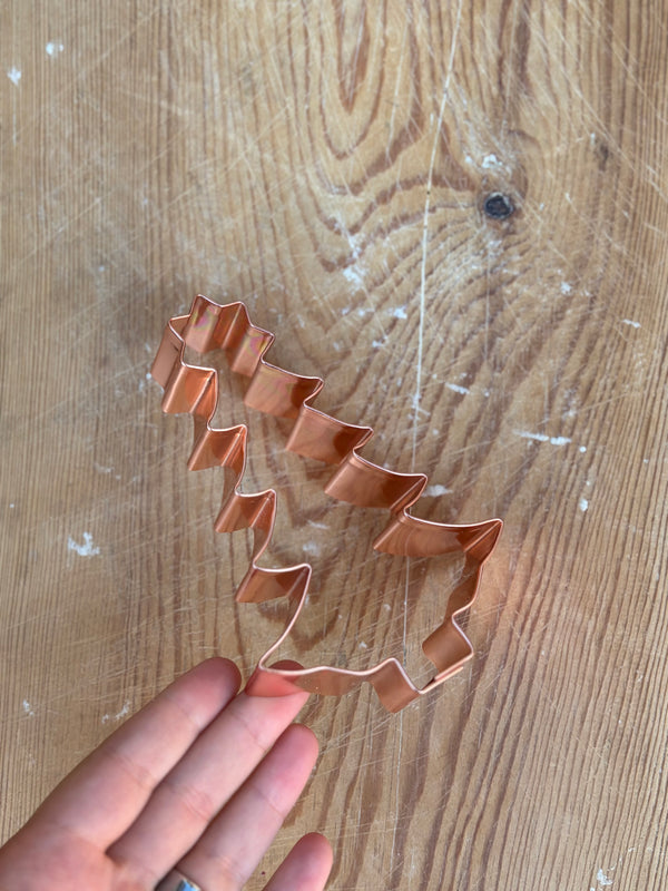 Kakeform sett, kobber og messing