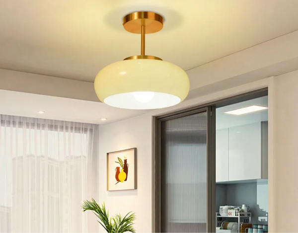 Light yellow ceiling lamp