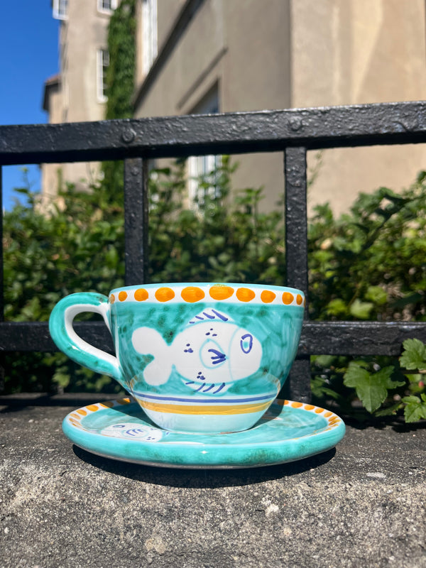 Amalfi Tableware, Turquoise Fish