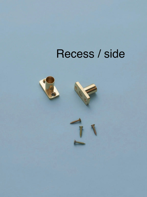 Café curtain rod brass