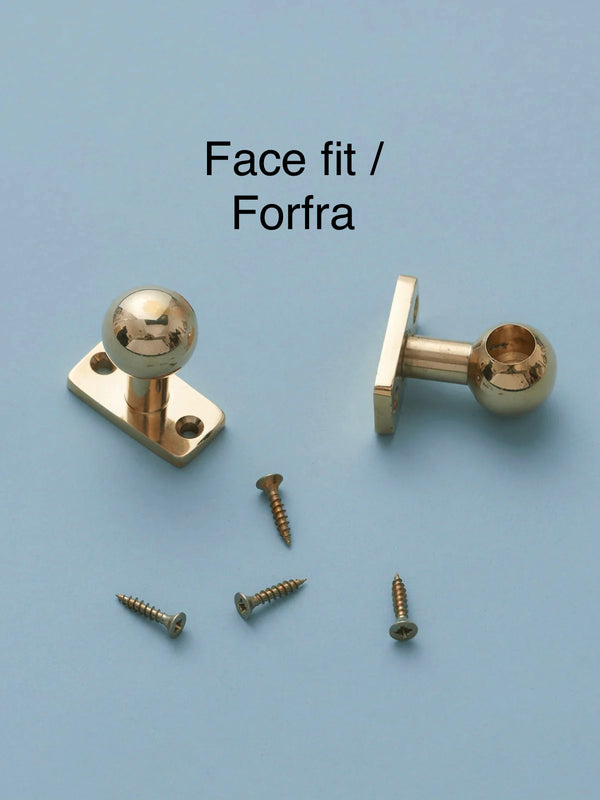 Café curtain rod brass