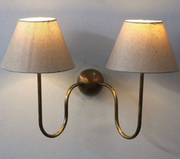 Wallscone double brass and linen