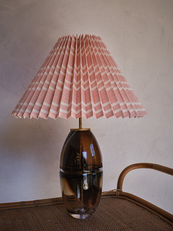 Needlepoint Stripe Lampshade, Charcoal by Helene Blanche 30cm