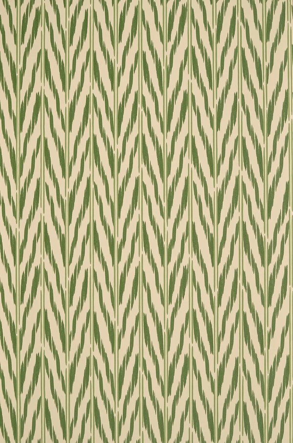 Helene Blanche tapet, Ikat Green Earth
