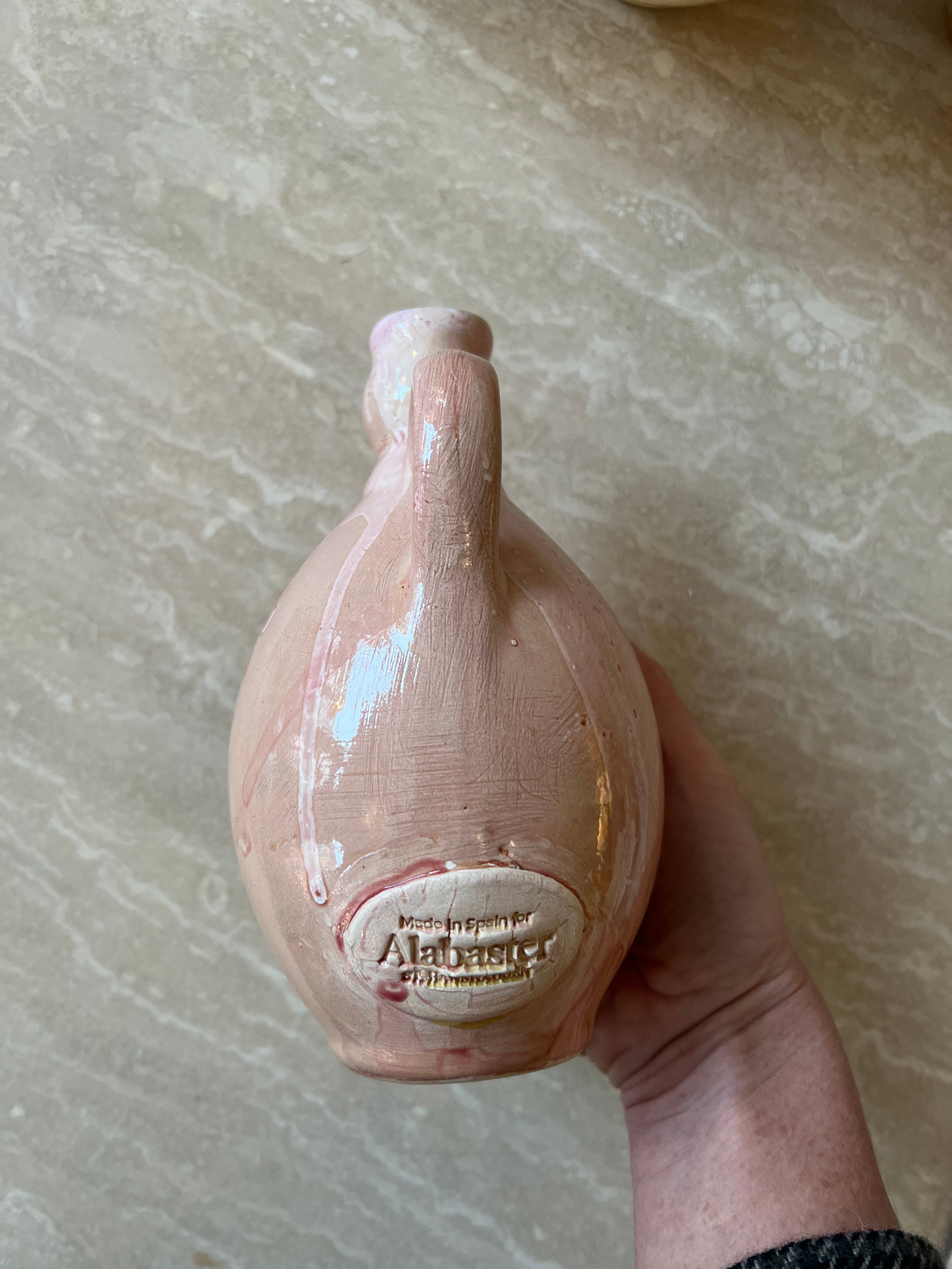 Olive oil bottle pink