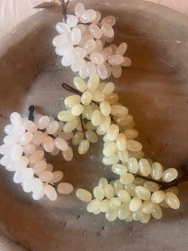 Glass grapes white