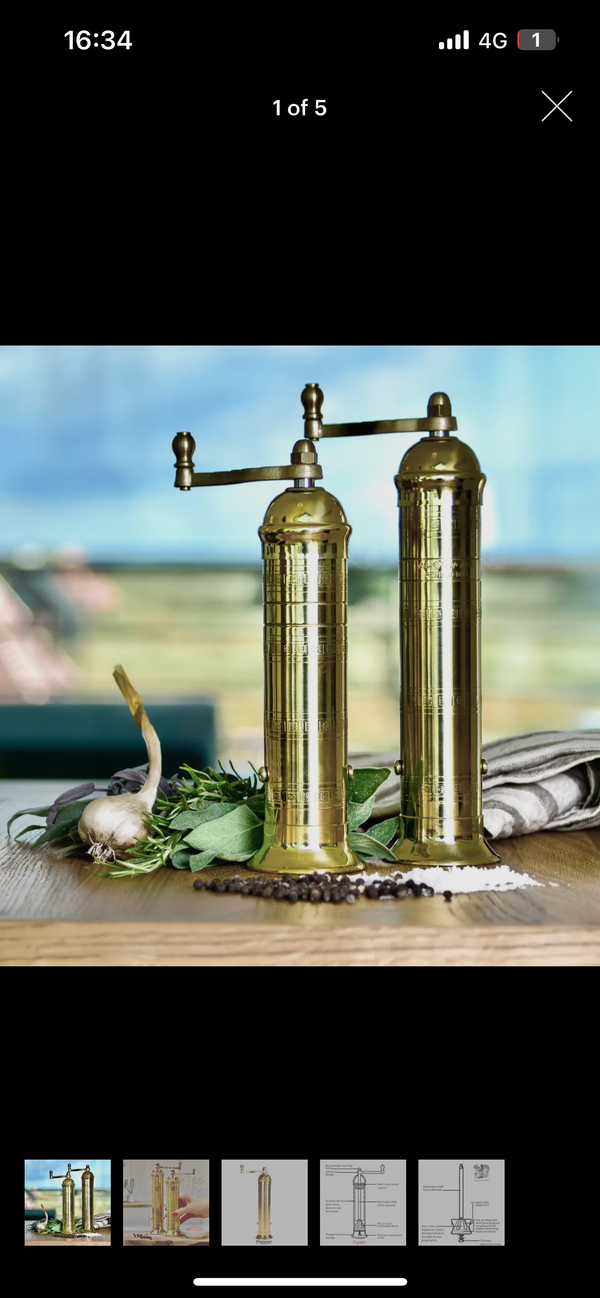 Pepper mill brass