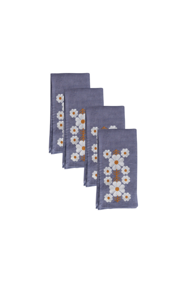 Sharland napkin flower blue