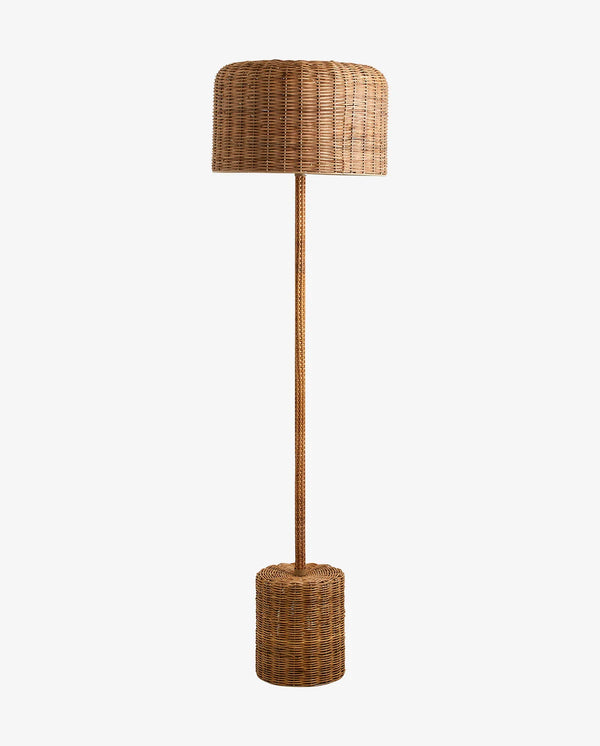 Rattan floor lamp