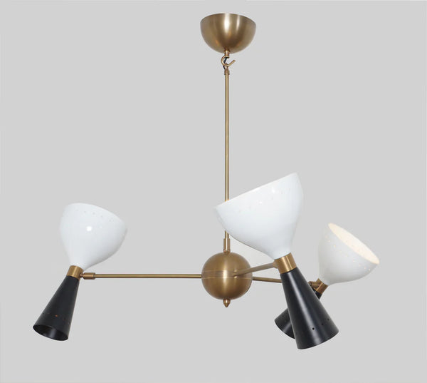 Stilnovo style 3 arm chandelier