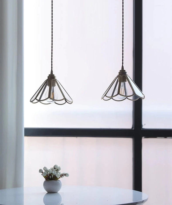 Flower pendel i glass