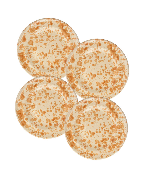 Splatter dinner plate tan 4 pack