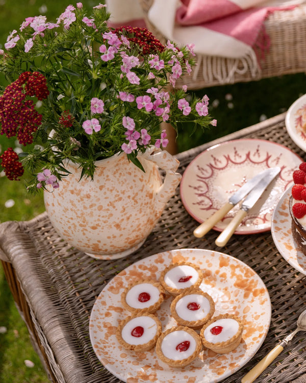 Splatter dinner plate tan 4 pack