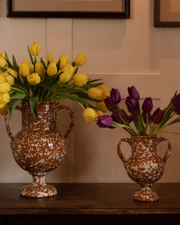 Splattervase brun medium