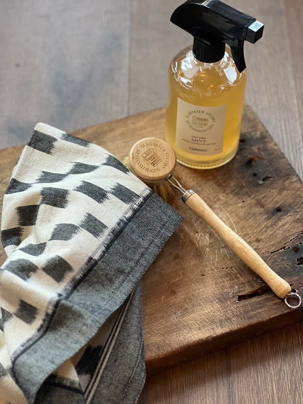 Kjøkkenhåndkle Ikat Charcoal