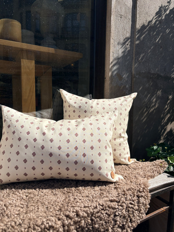 Helene Blanche cushion, Polka Stripe Rouge 40x60