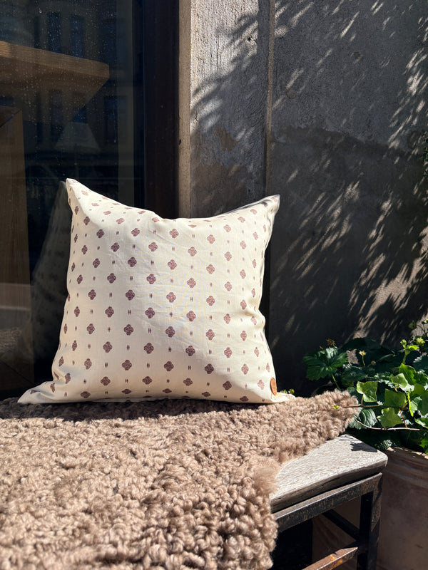 Helene Blanche cushion, Polka Stripe Rouge 40x60
