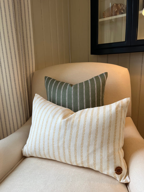 Helene Blanche pute, Polka Stripe Ochre 40x60
