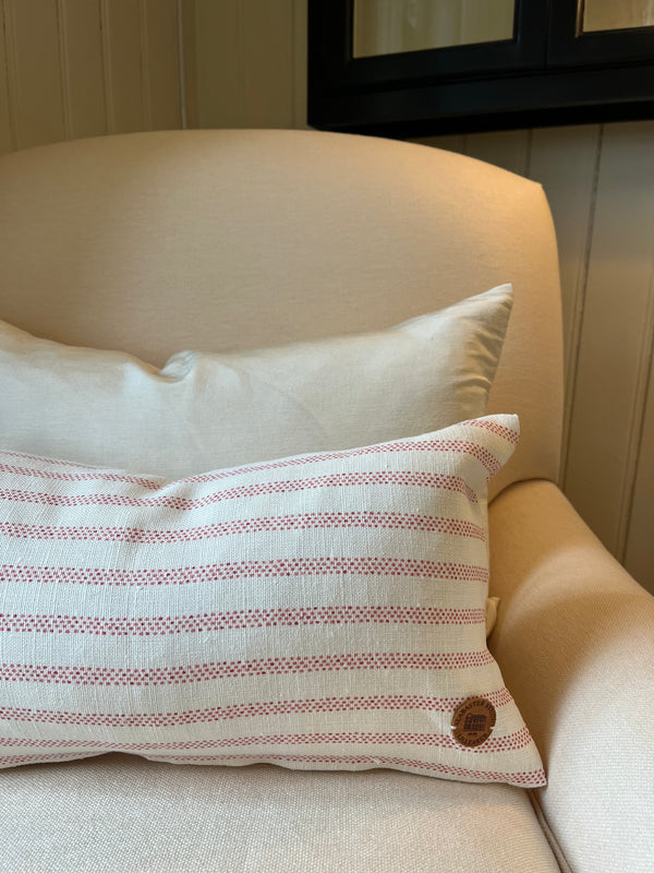 Helene Blanche pute, Polka Stripe Rouge 30x50