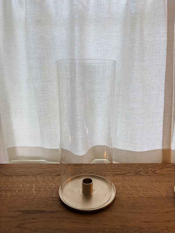 Lysestake glass & messing
