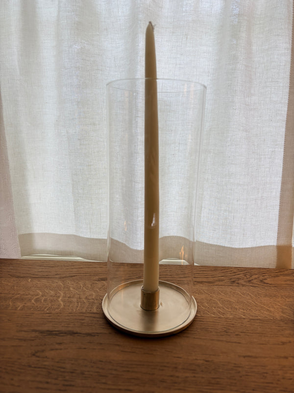 Lysestake glass & messing