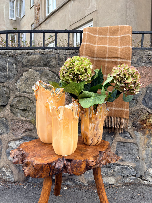 Medium Tulipanvase, Aprikos Brun Flekket