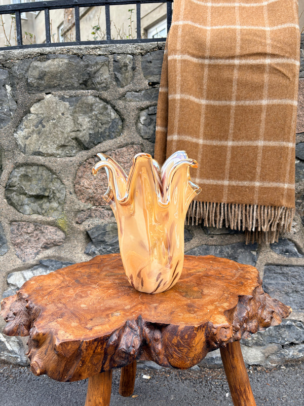 Medium Tulipanvase, Aprikos Brun Flekket