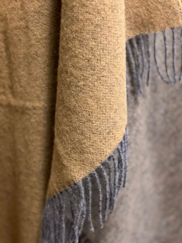 Wool blanket, Burgundy ombre