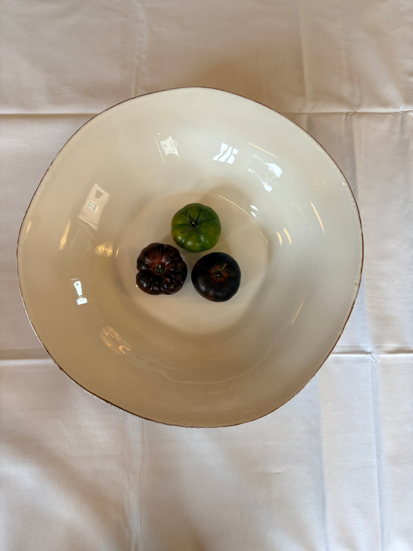 Serveringsbolle stor, Hvit
